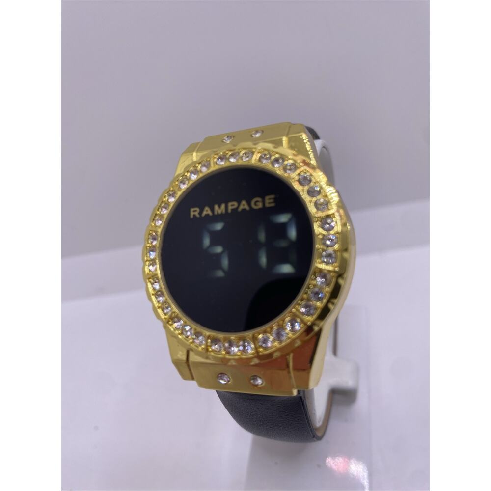 Rampage Womens Gold Gem Watch Digital New Battery